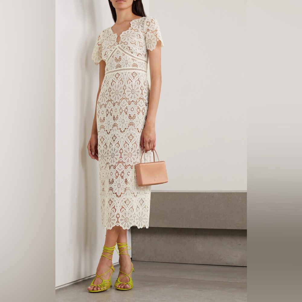 Self-Portrait Floral Guipare Dress